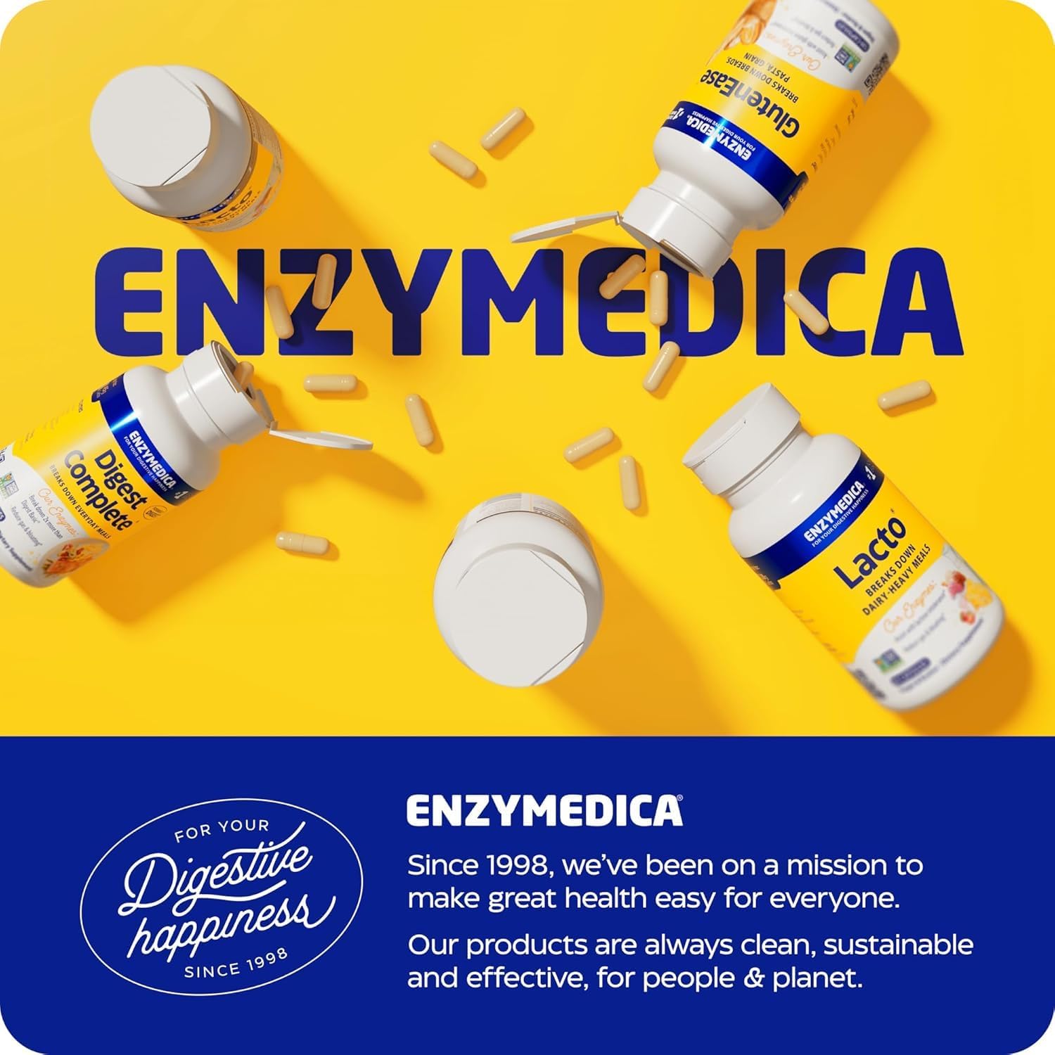 Enzymedica Digest Spectrum: Fast-Acting Digestive Enzymes for Multiple Food Intolerances - 120 Count