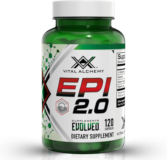 Epi 2.0 Muscle Mass Gainer & Strength Booster with Epicatechin, Quercetin, and Piperine - Joint Support - 120 Capsules