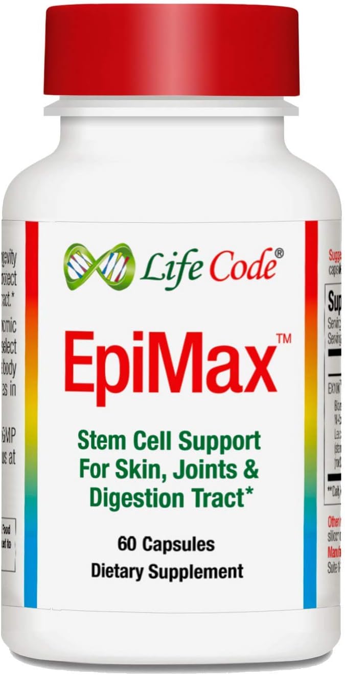 EpiMax Stem Cell Supplement with Collagen & Hyaluronic Acid for Skin, Joints, and Digestion