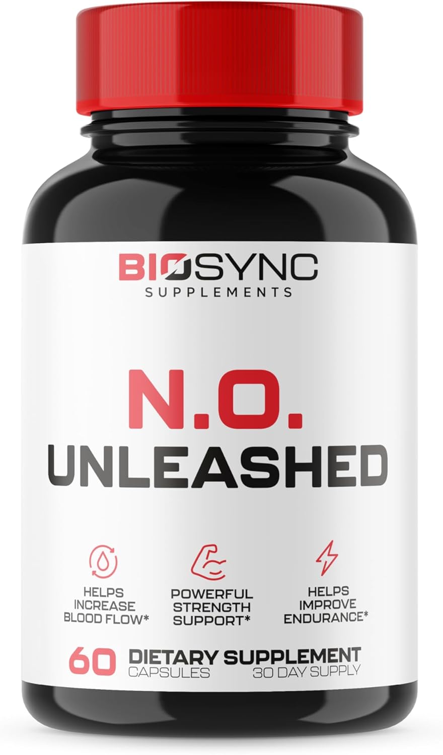 EPN Supplements BioSync Nitric Oxide Booster Capsules for Men - L Citrulline, L Arginine, Beta Alanine + More Ingredients for Blood Flow & Strength