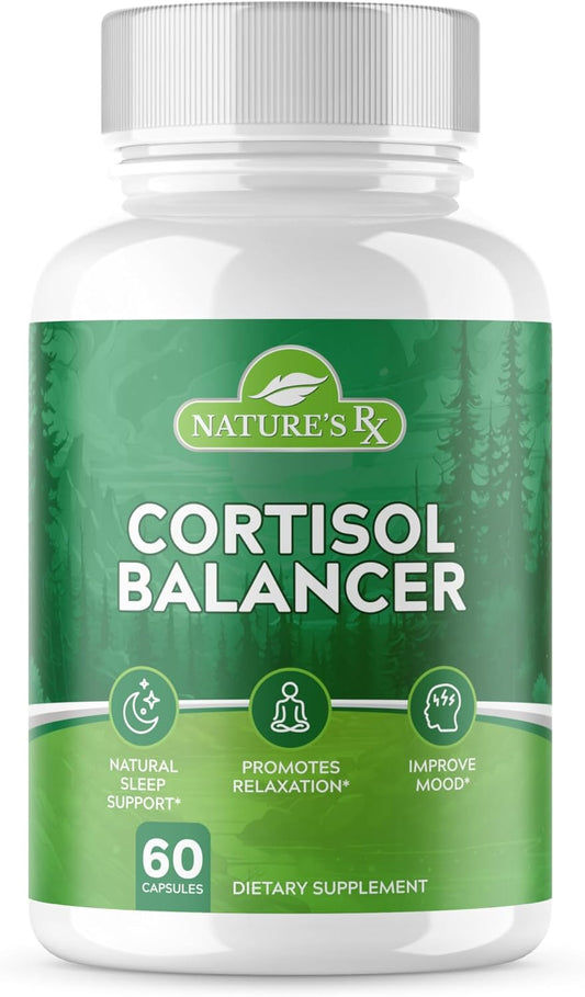 EPN Supplements Nature's RX - Best Cortisol Reducer for Mood, Sleep, and Relaxation - 27 Ingredient Ultra Dosed Formula - Vegan - 60 Capsules