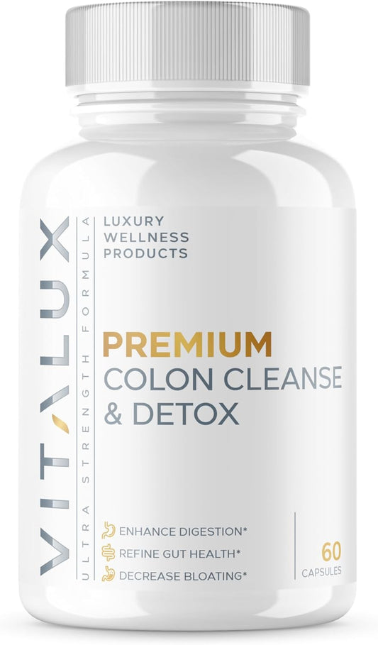 EPN Supplements VITALUX Colon Cleanse & Detox - Premium Formula for Digestion & Gut Health - 10 Powerful Ingredients - 3rd Party Tested - 60 Capsules