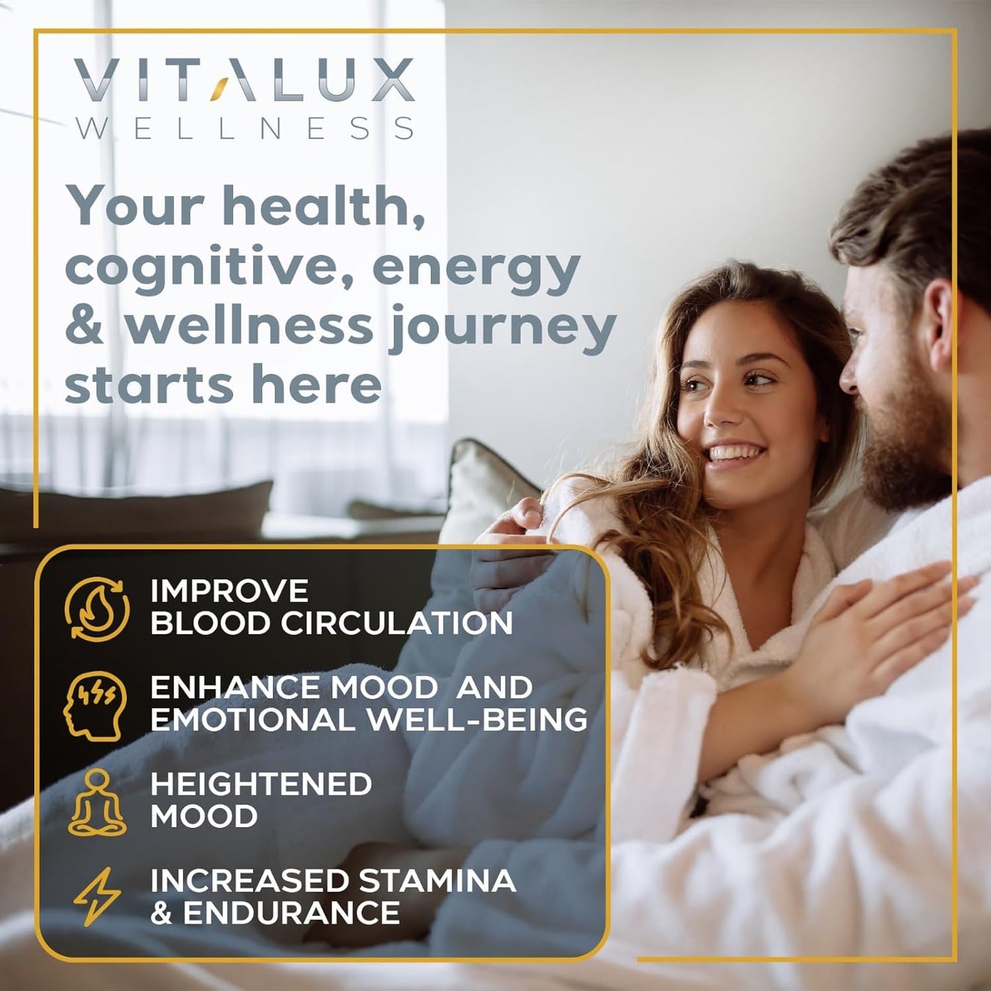 EPN Supplements VITALUX Premium Women's Horny Goat Weed Capsules - Female Health Support & Mood Enhancement - 60 Count