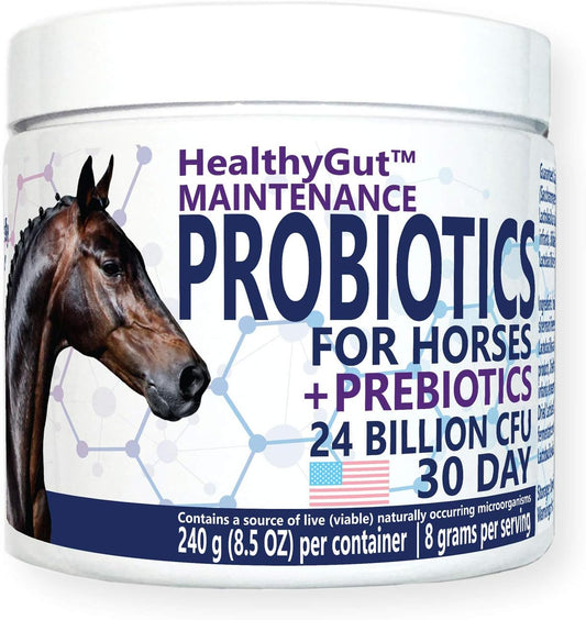 Equa Holistics HealthyGut™ Probiotics for Horses - All-Natural Digestive System Support (30-Day Supply)