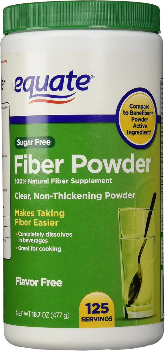 Equate Clear Soluble Fiber Powder - 125 Servings, 16.7 oz Size