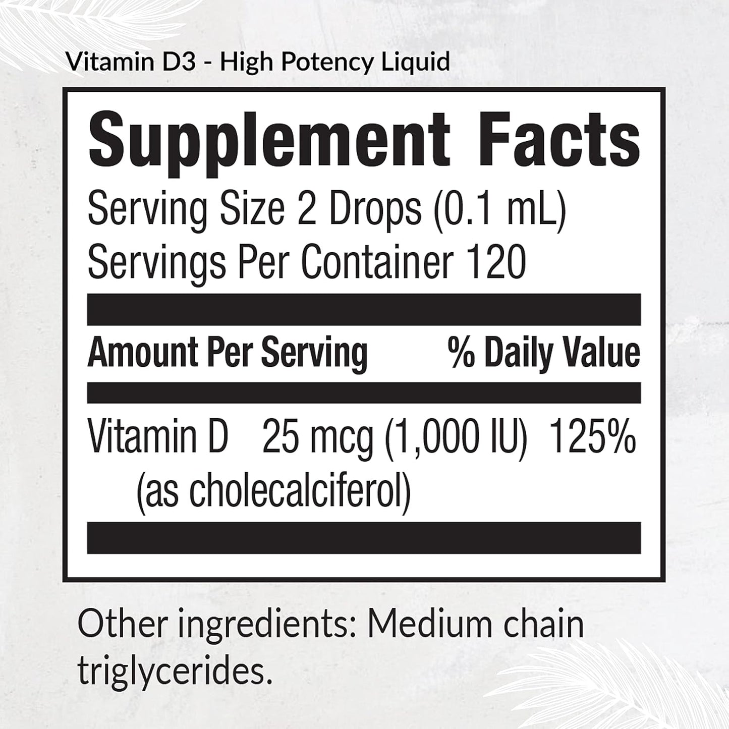 Equilife - Liquid Vitamin D3 Supplement for Immunity & Bone Health, High Absorption Formula (12 ml)
