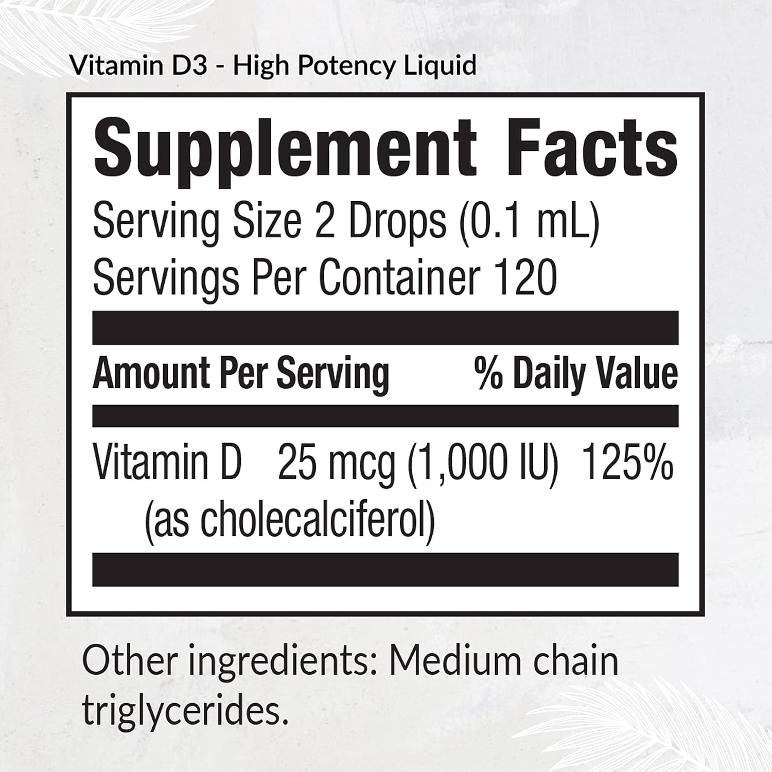 Equilife - Liquid Vitamin D3 Supplement for Immunity & Bone Health, High Absorption Formula (12 ml)