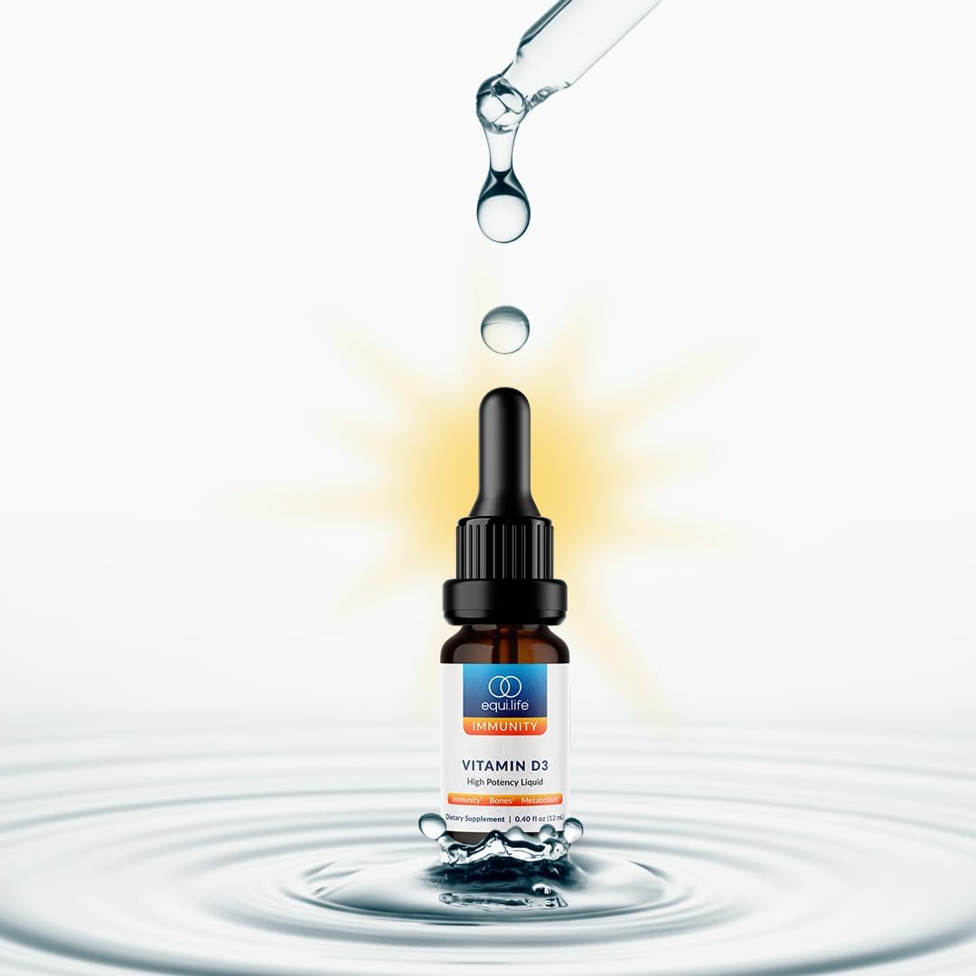 Equilife - Liquid Vitamin D3 Supplement for Immunity & Bone Health, High Absorption Formula (12 ml)