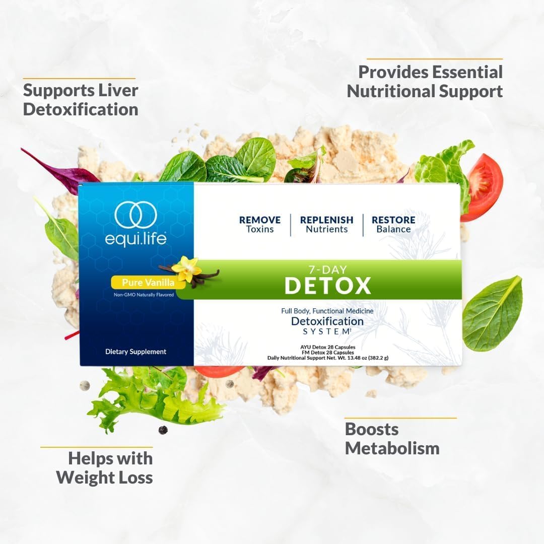 Equilife Dr. Cabral Detox Vanilla 7-Day Cleanse for Energy, Clarity, and Wellness - 14 Servings