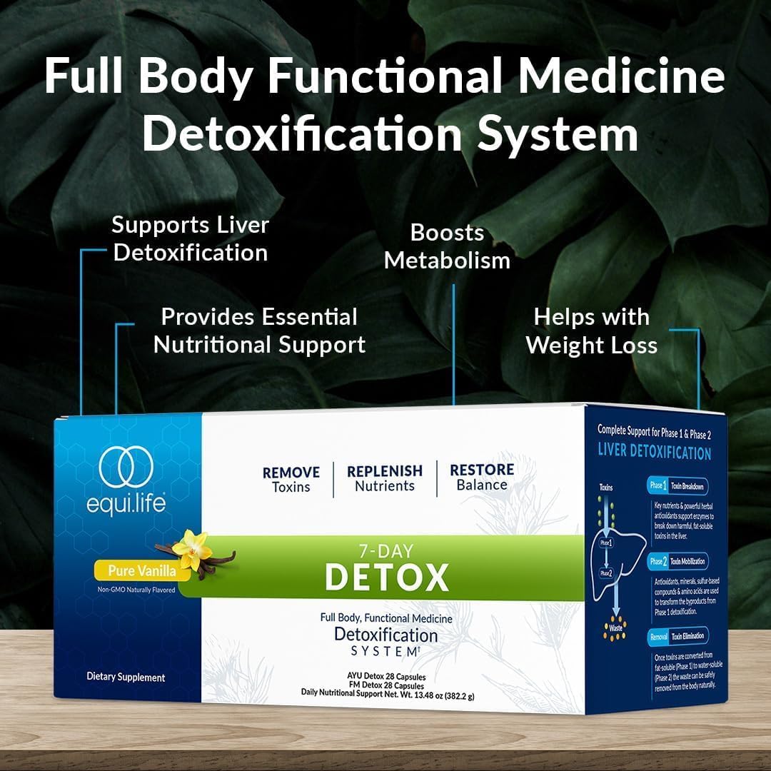 Equilife Dr. Cabral Detox Vanilla 7-Day Cleanse for Energy, Clarity, and Wellness - 14 Servings