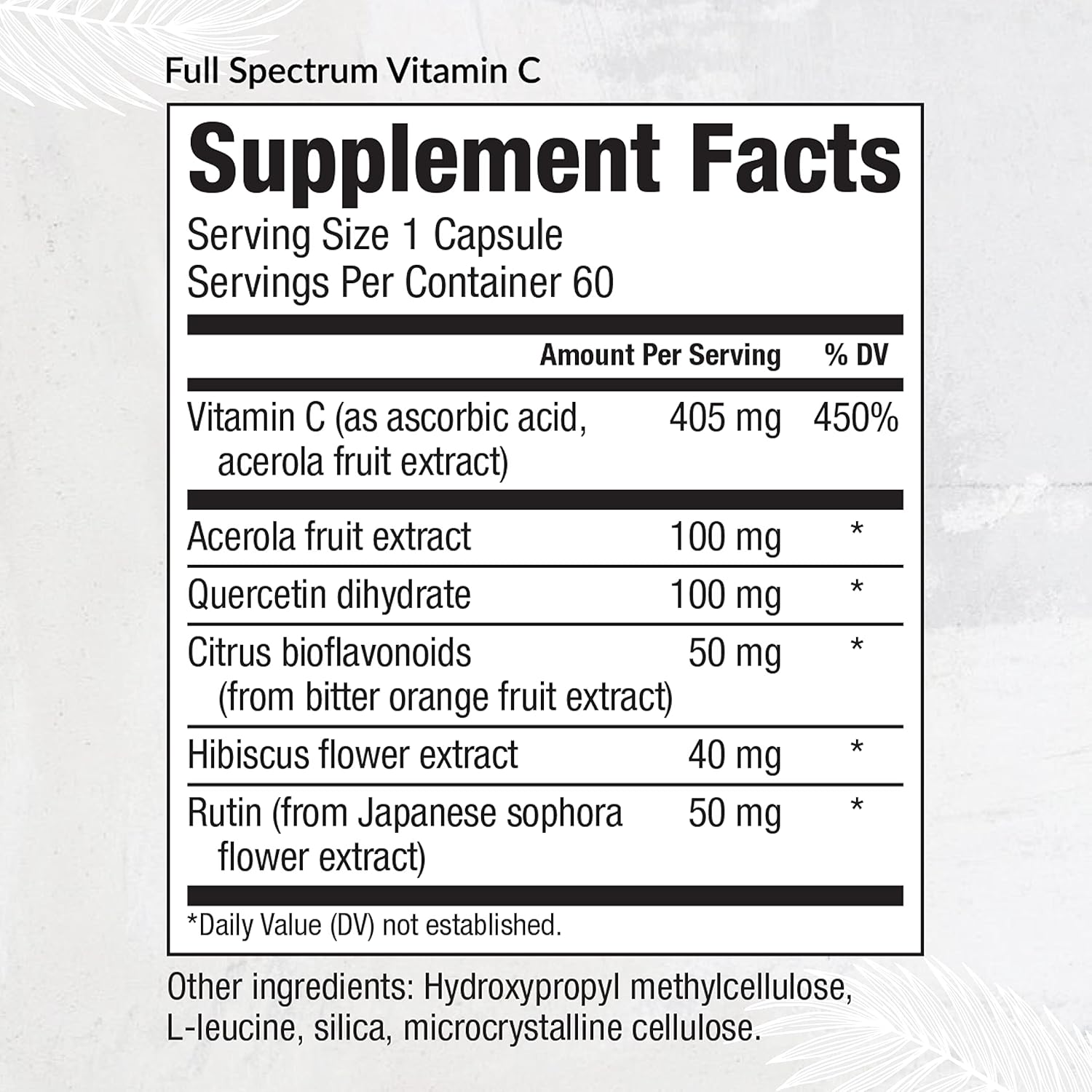 Equilife Immune Support Supplement with Full Spectrum Vitamin C - Antioxidant Boost for Skin Health, 60 Capsules