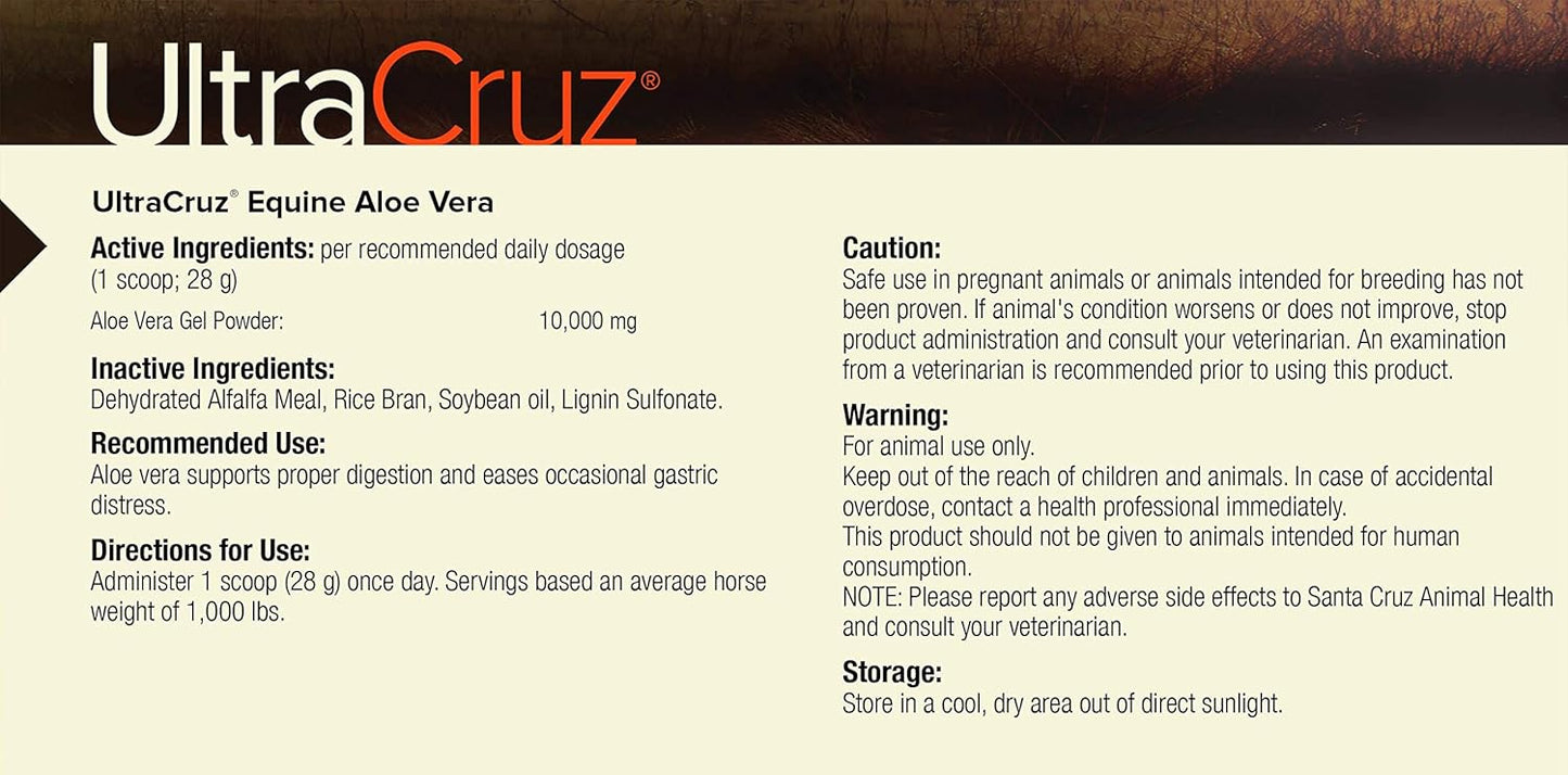 Equine Aloe Vera Supplement for Horses, 4 lb Pellet - UltraCruz sc-516522 (64 Day Supply)