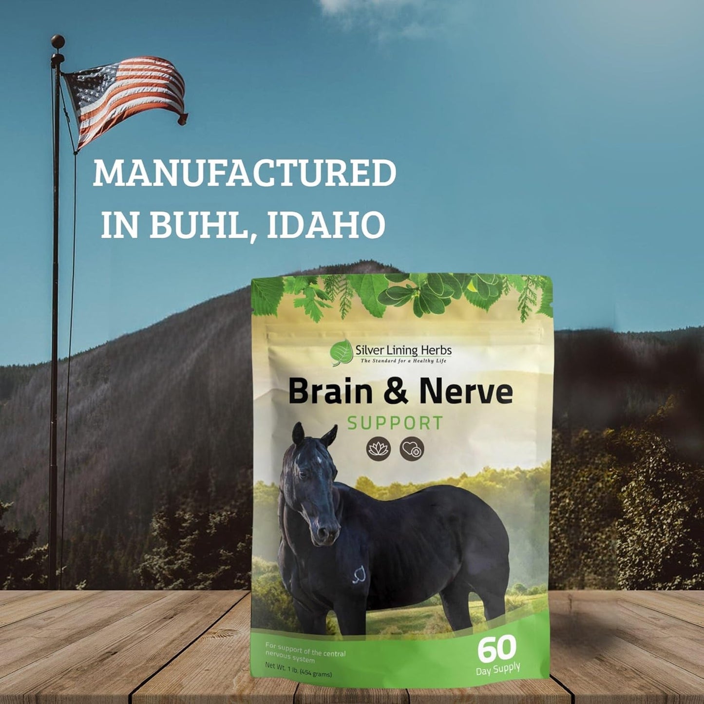 Equine Herbal Blend for Brain & Nerve Support - Improve Focus, Attention Span, & Behavior - Promotes Mental Health - 1lb Bag