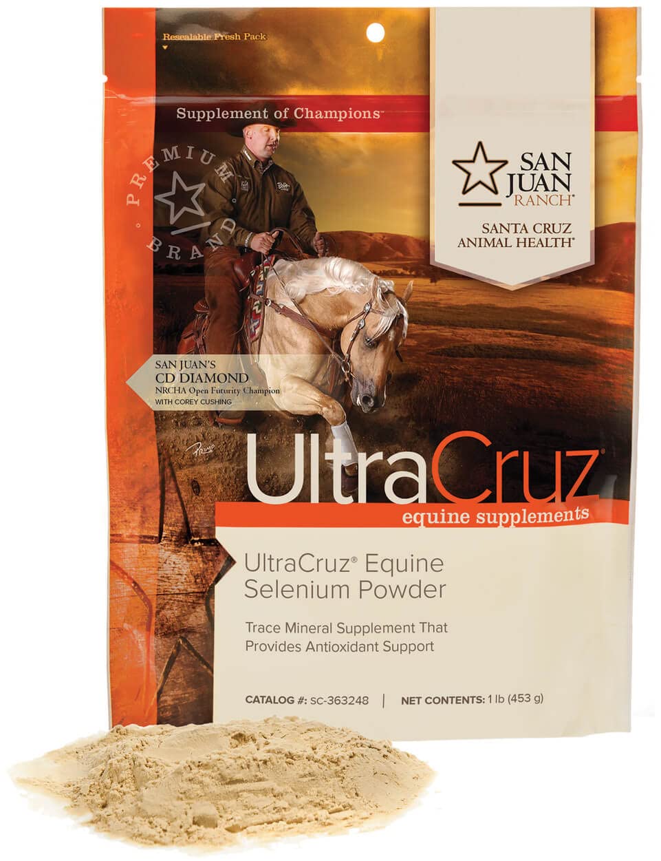 Equine Selenium Yeast Powder Supplement for Horses - 1 lb (226 Day Supply)