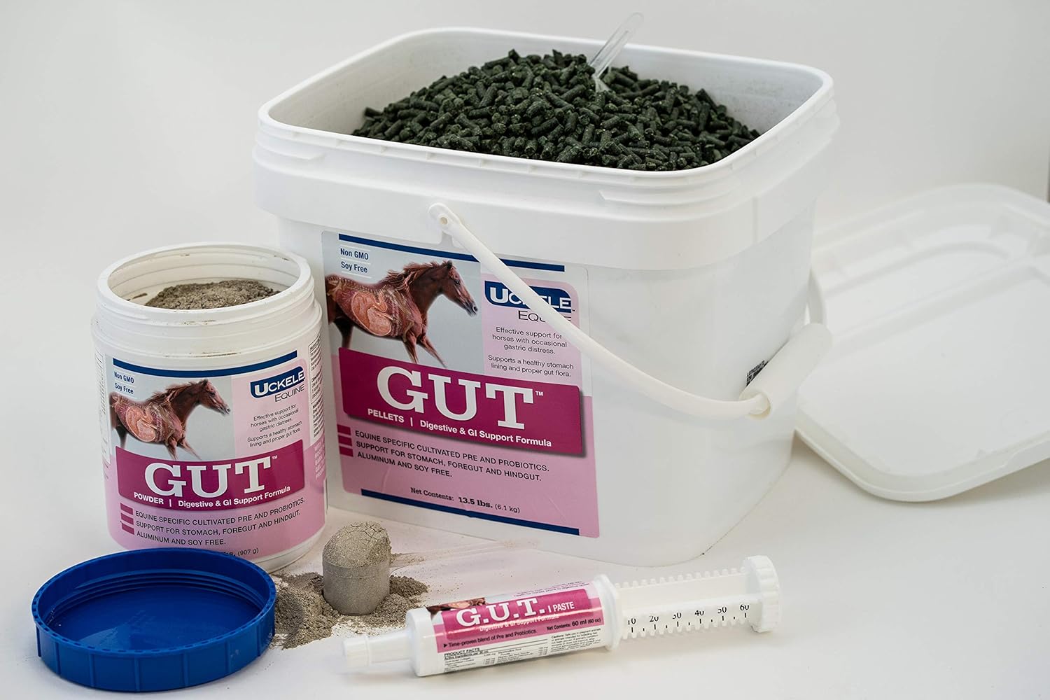 Equine Vitamin and Mineral Supplement for Healthy Digestion - Uckele Gut Pellets - 2.7 lb