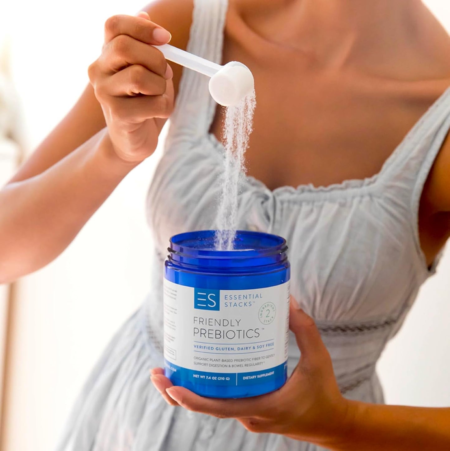 Essential Stacks Gut Health Bundle: Probiotics (30 ct) + Prebiotics (7.4 oz) for Digestive Support