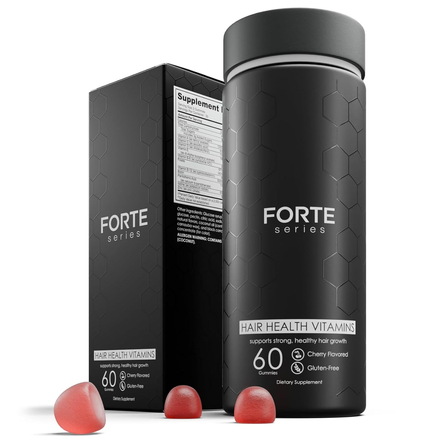 Essential Vitamin Hair Gummies for Healthier, Fuller Hair - Biotin-Boosted with Vitamins C, D & E