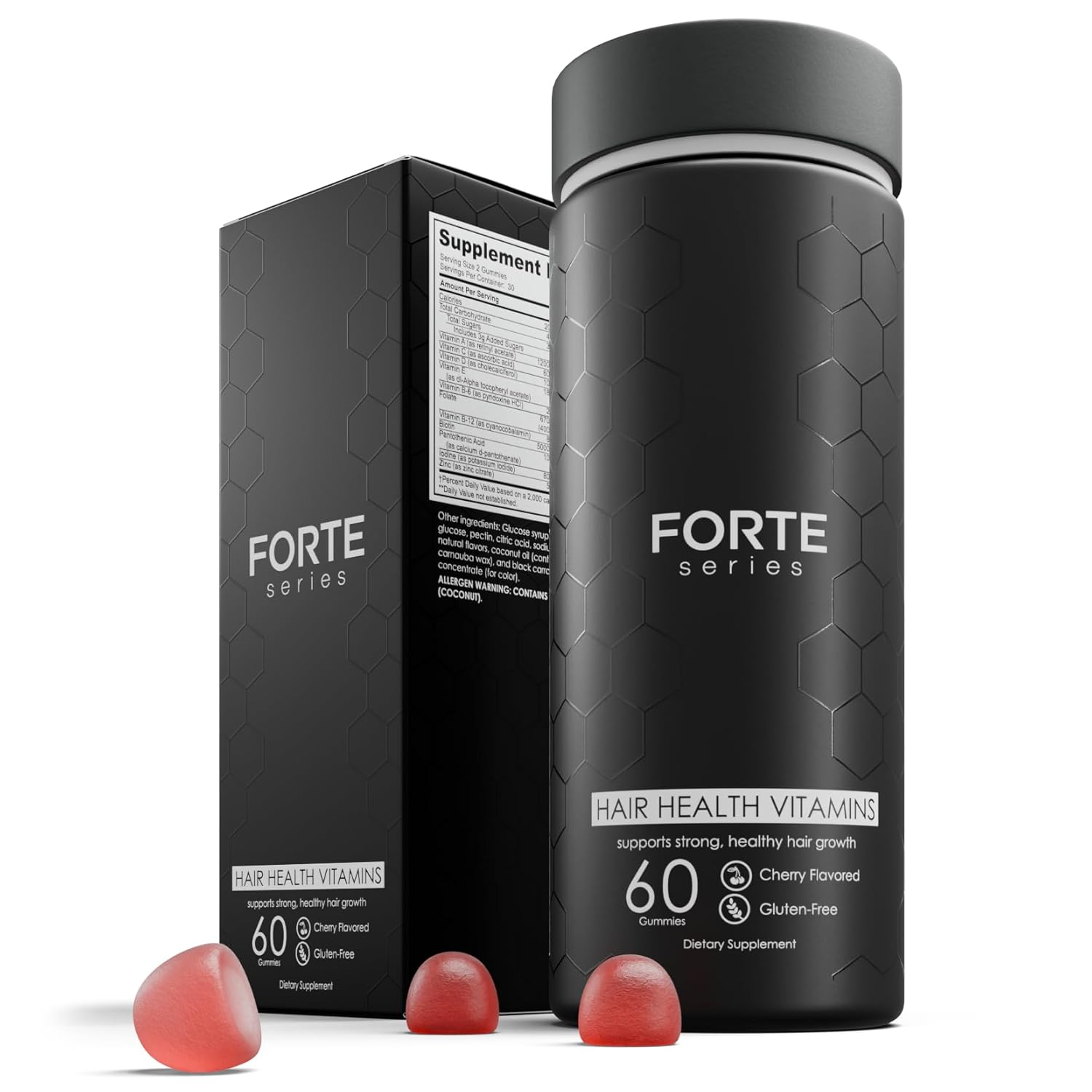 Essential Vitamin Hair Gummies for Healthier, Fuller Hair - Biotin-Boosted with Vitamins C, D & E