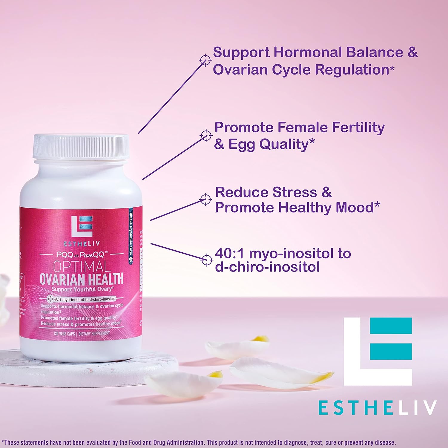 ESTHELIV® Ovarian Health Support Supplement - 120 Vegetable Capsules