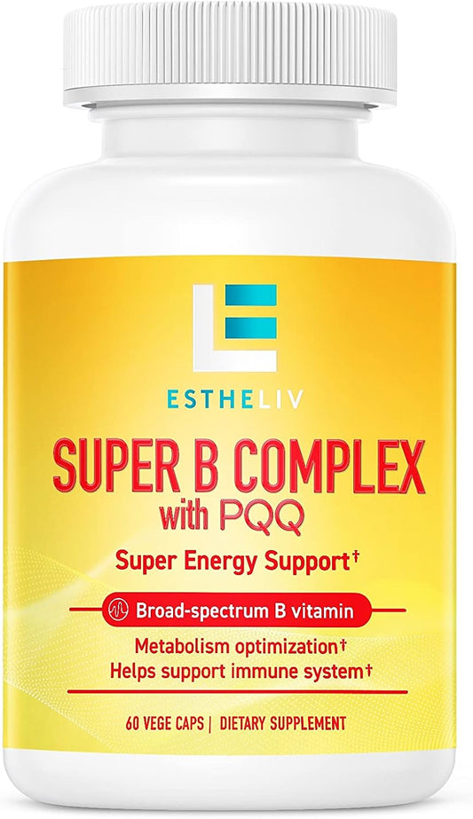 ESTHELIV® Super B Complex with PQQ Capsules - 60 Vegetarian Capsules