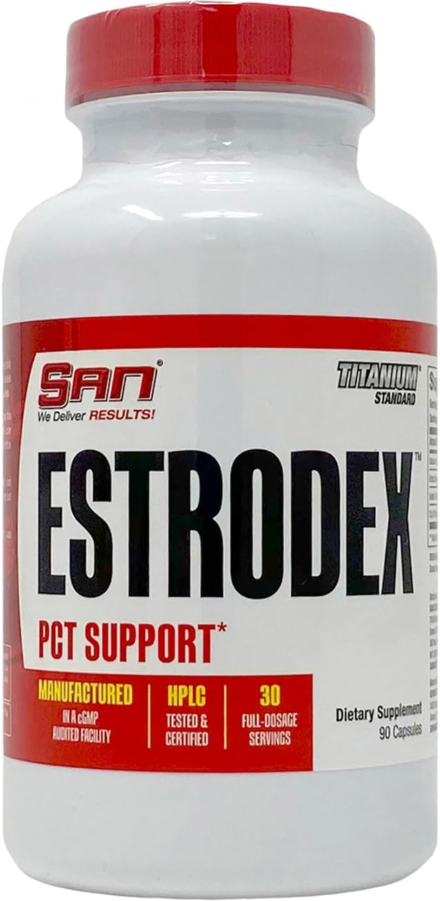 Estrodex Men's Hormone Balance Supplement with Estrogen Blocker & Aromatase Inhibitor - 90 Capsules, Gluten-Free Formula with Indole-3-Carbinol, CDG & Nettle Root for Men's Health & Fitness Booster