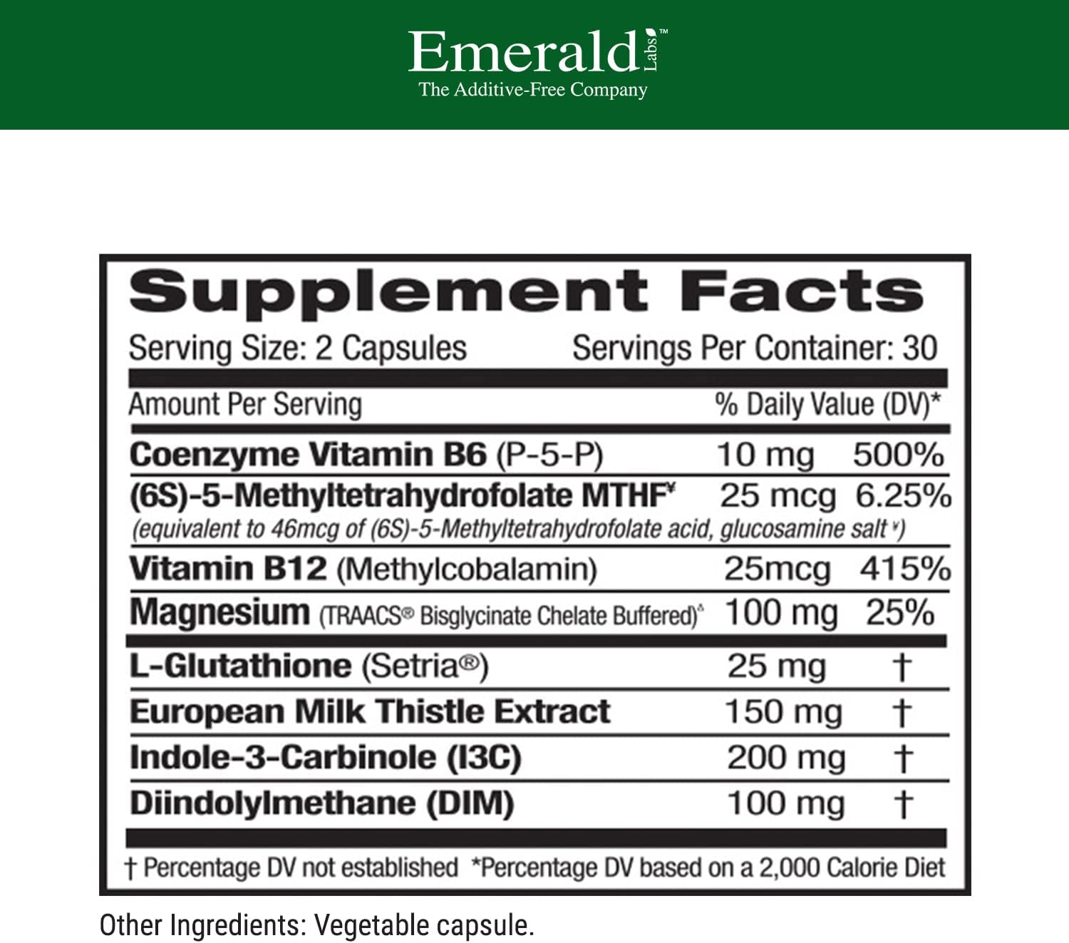 Estrogen Detox Supplement for Hormone Balance - I3C, DIM, Setria L-Glutathione - Vegan & Gluten-Free - 60 Capsules