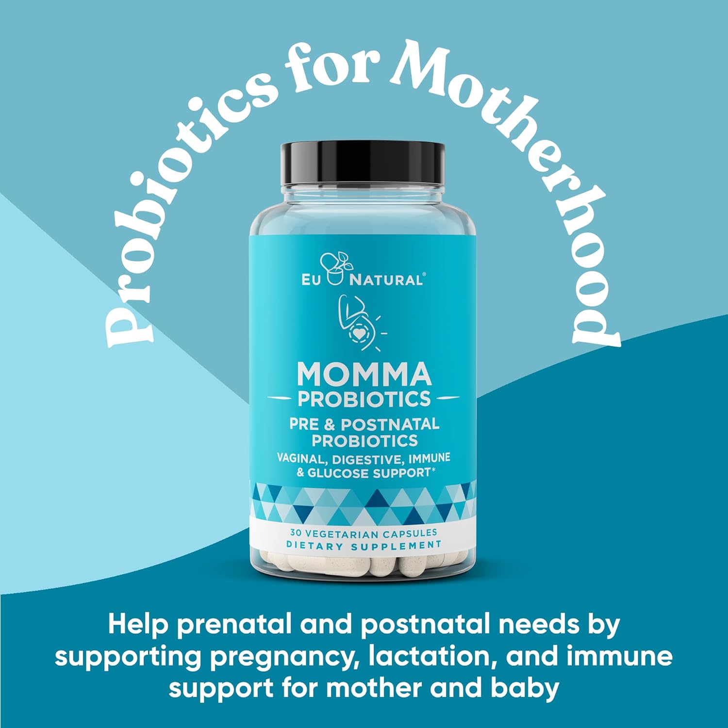 Eu Natural Prenatal Bundle: Glow Multivitamin & Momma Probiotics for Mom & Baby