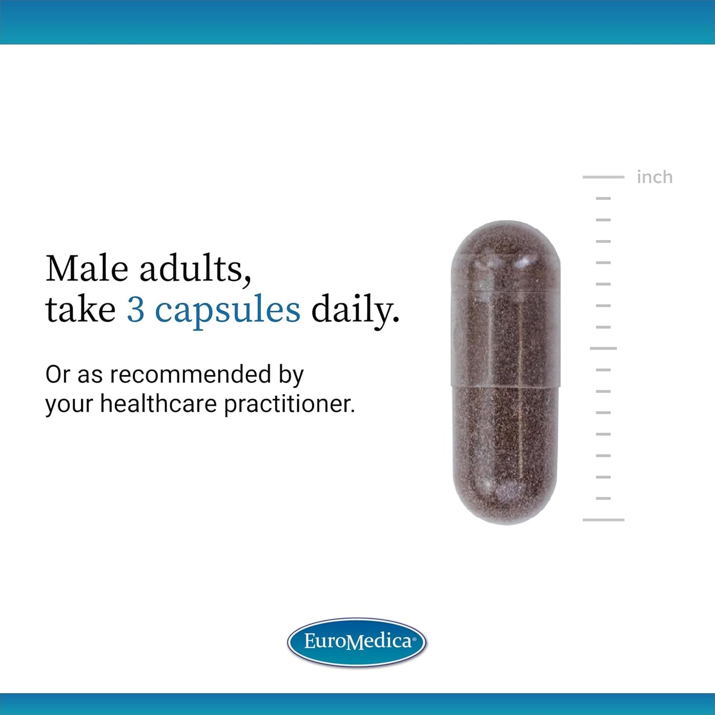 Euromedica Male Sexual Health Supplement with Korean Red Ginseng - Supports Healthy Blood Flow, Energy, and Circulation - 48 Capsules for Men