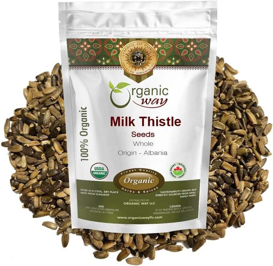 European Wild-Harvested Organic Milk Thistle Seeds - Kosher & Vegan, Non-GMO, Gluten Free, USDA Certified - 4 Oz from Albania