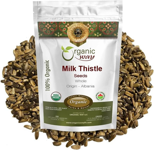 European Wild-Harvested Organic Milk Thistle Seeds - Kosher & Vegan, Non-GMO, Gluten Free, USDA Certified - 4 Oz from Albania