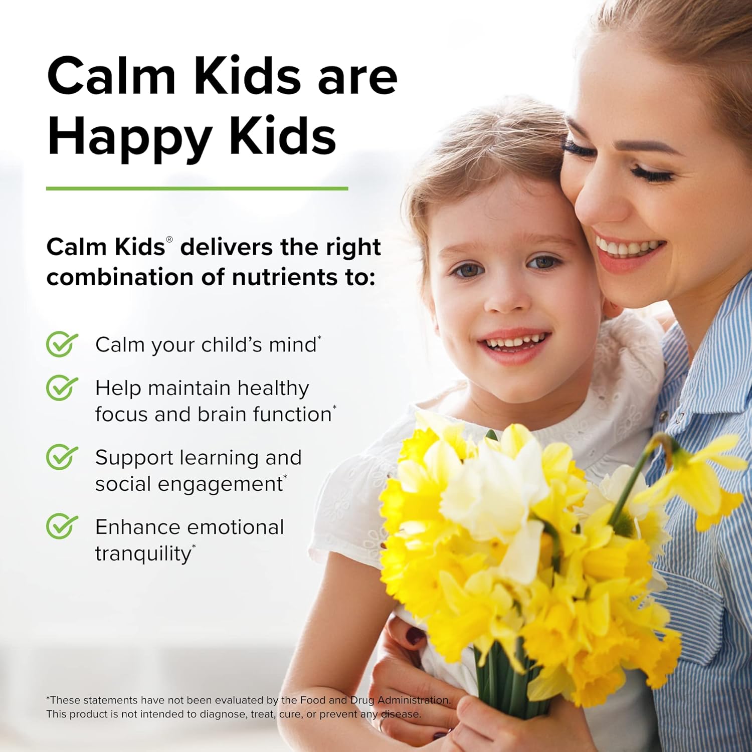 EuroPharma Terry Naturally Calm Kids 60 Capsules - Natural Calming Support for Children, Non-Drowsy Formula