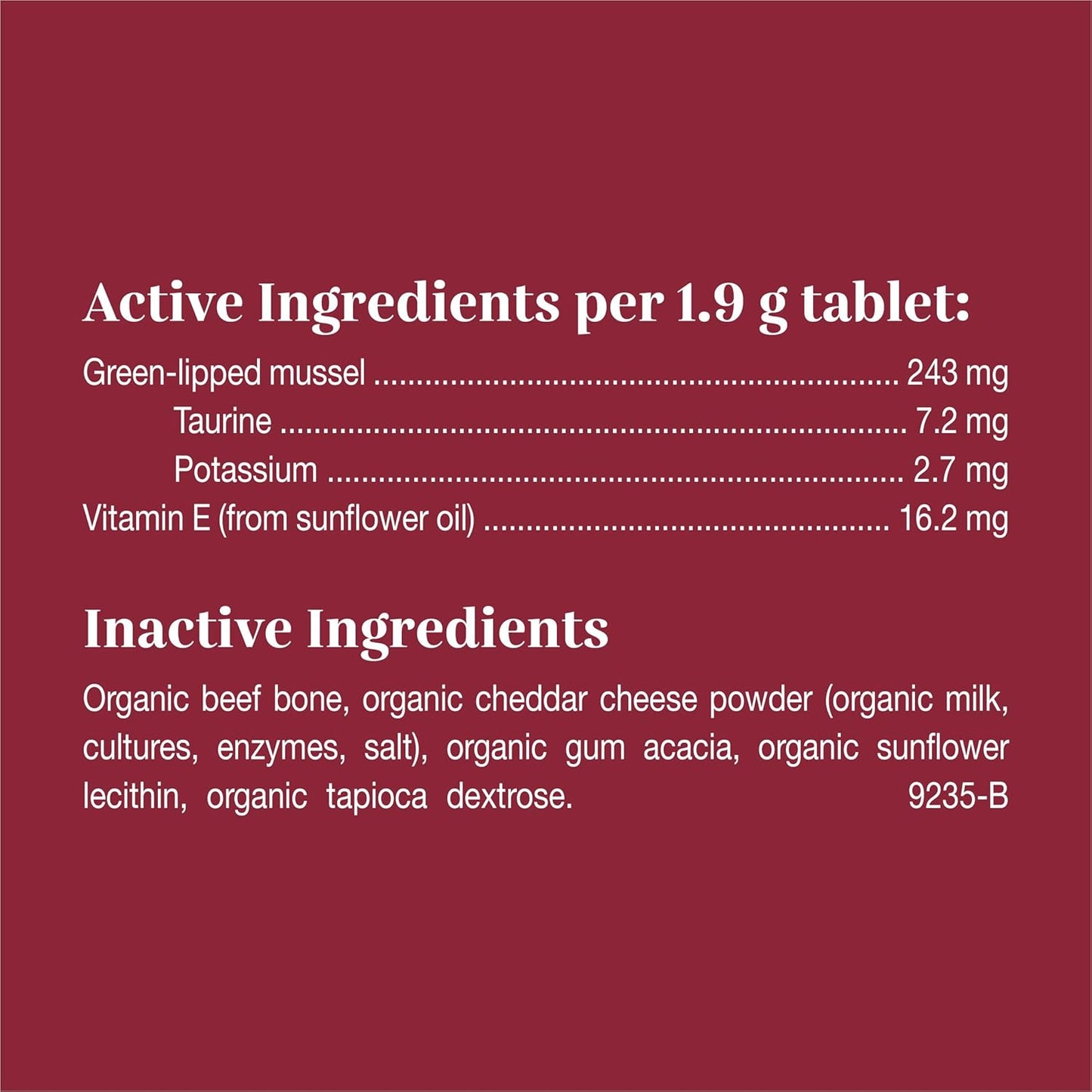 EverRoot Dog Heart Health Chewable Tablets with Taurine and Green-Lipped Mussels - 4.02 oz. Canister
