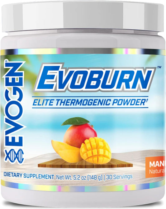 Evogen Evoburn Mango - Advanced Thermogenic Healthy Weight Support with MitoBurn & Caffeine | Energy, Focus, Appetite Control | Metabolism Booster for Men & Women | 30 Servings