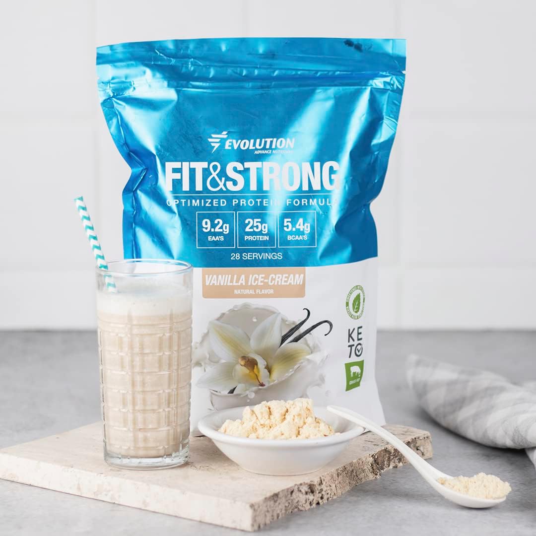 Evolution Advance Grass Fed 100% Whey Protein Powder - Vanilla Flavor, Fast Absorbing for Muscle Recovery - 1lb