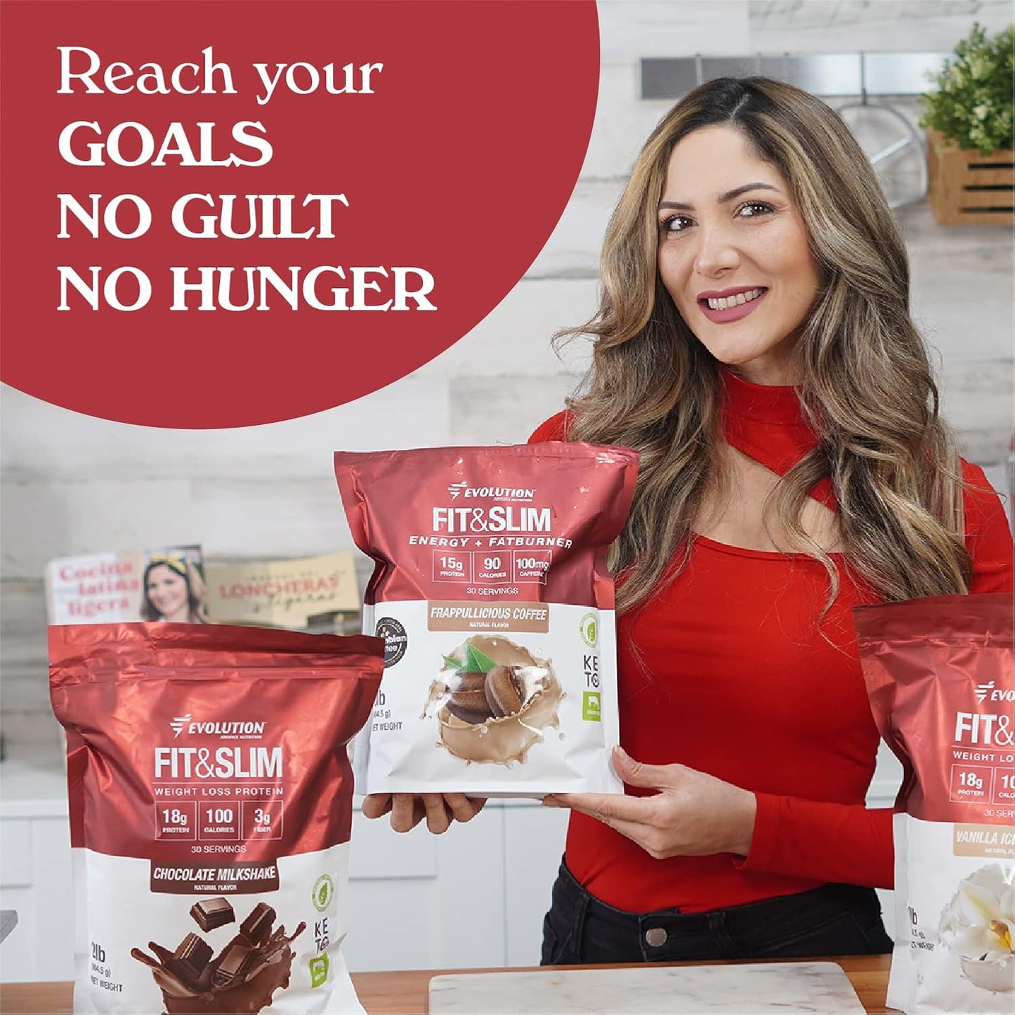 Evolution Advance Sport Nutrition Fit & Slim Grass-Fed Whey Protein Powder - Keto-Friendly, Non-GMO, Stevia Sweetened - 2 lbs (Frappullicious Coffee)