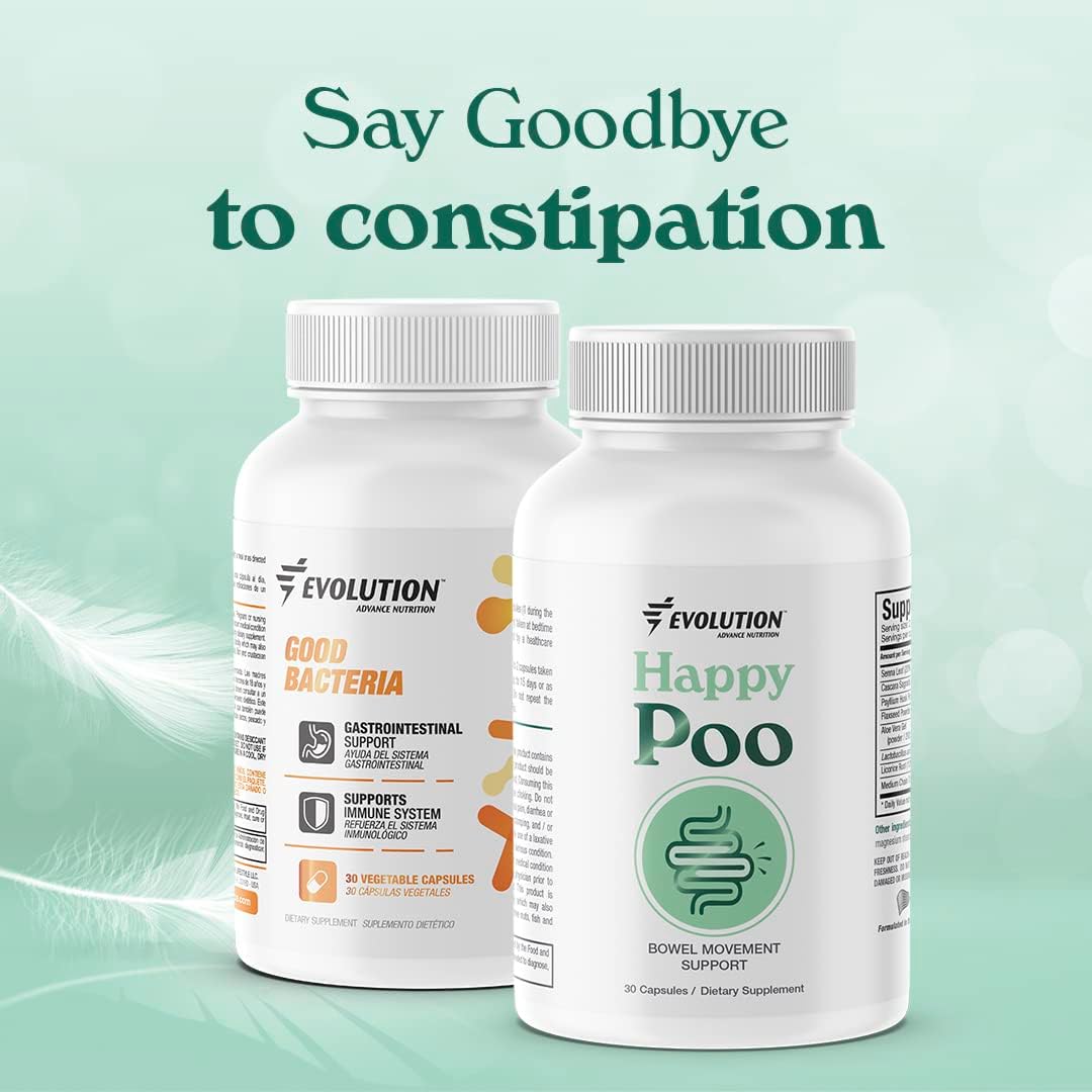 Evolution Advance Sport Nutrition Happy Colon + Pro Daily Probiotic - Non GMO, Vegan, Gluten Free - 30 Capsules