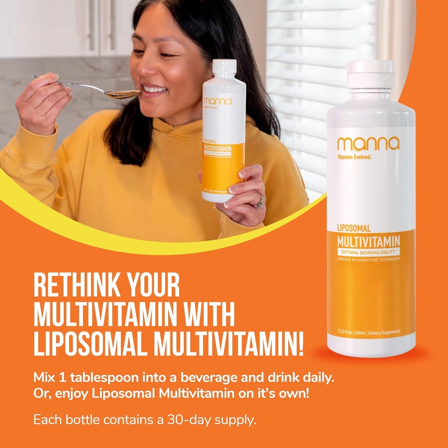 Evolved Liposomal Multivitamin with 20 Vitamins & Minerals - Daily Support for Immune System & Energy - Men & Women's Multivitamin