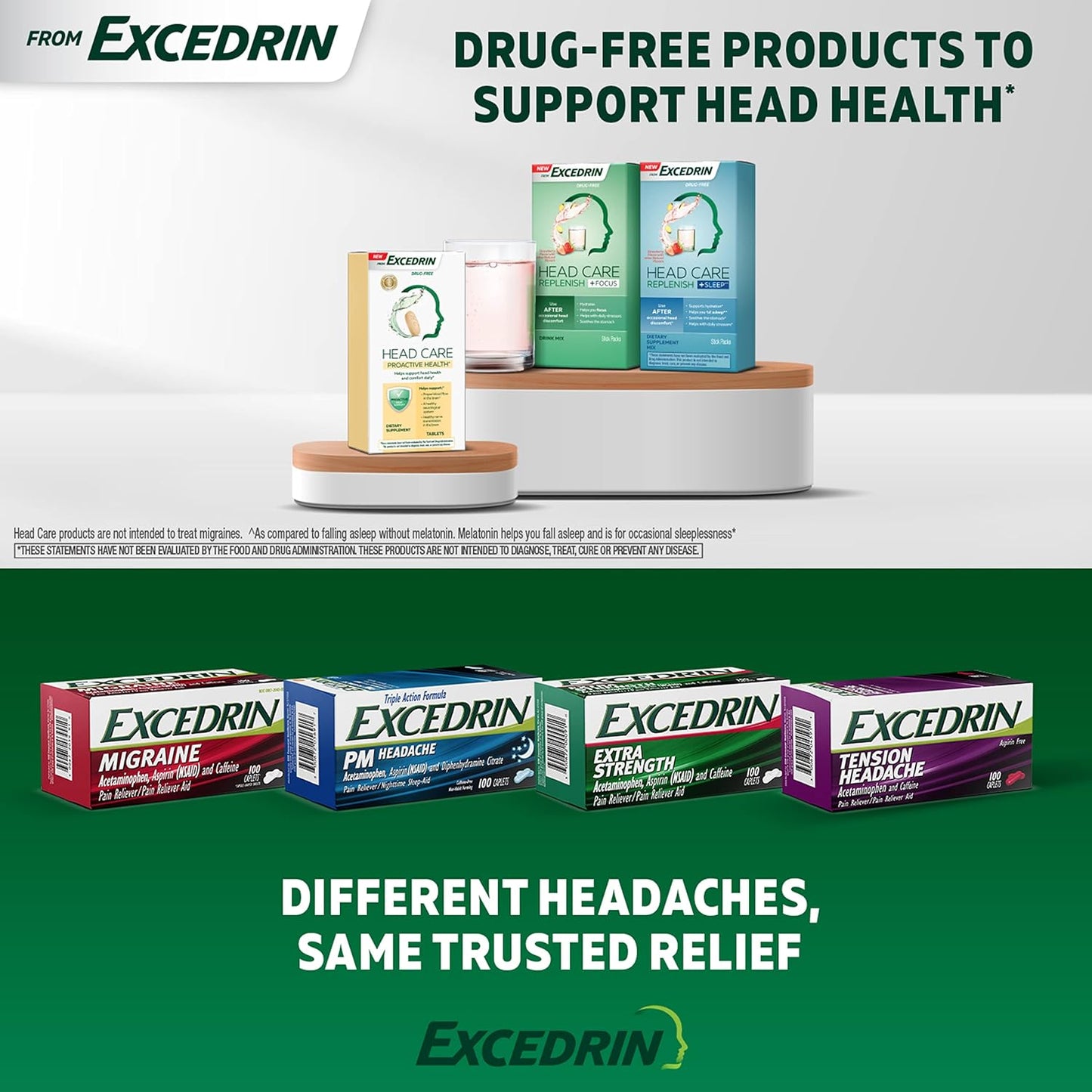 Excedrin Head Care Proactive Health Supplements for Daily Head Health and Comfort - 110 Count