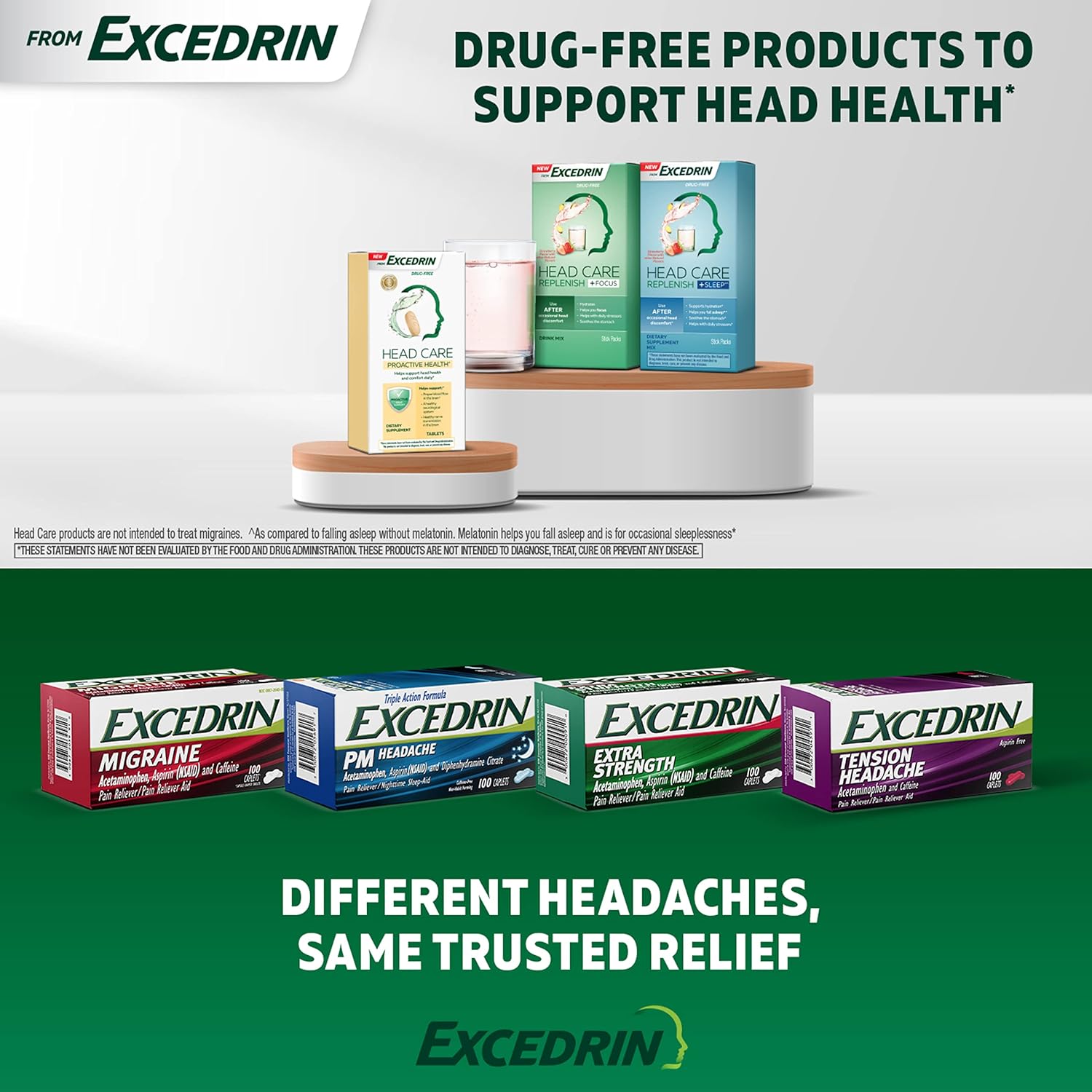 Excedrin Head Care Proactive Health Supplements for Daily Head Health and Comfort - 110 Count