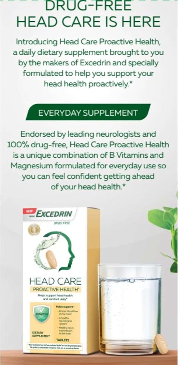 Excedrin Head Care Proactive Health Supplements for Daily Head Health and Comfort - 110 Count