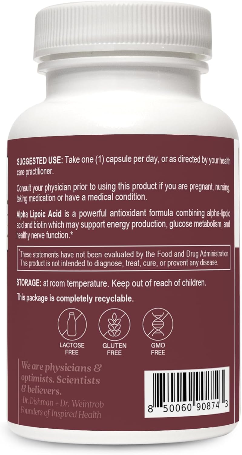 Extended Release Alpha Lipoic Acid CR with Biotin - Antioxidant Supplement for Better Absorption - 60 Vegetarian Tablets - Made in USA