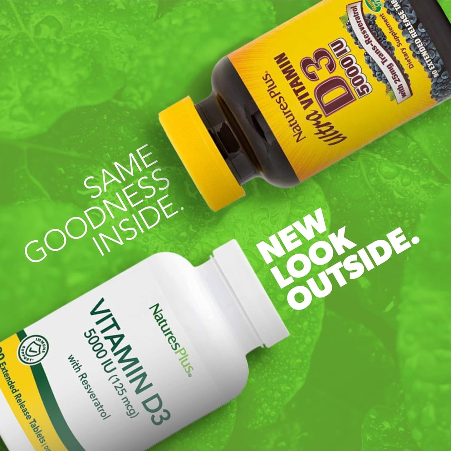 Extended Release Vitamin D3 with Trans-Resveratrol - 90 Vegan Tablets - 5000 IU - Heart & Bone Health - Immune System Support - Anti-Aging - Gluten Free
