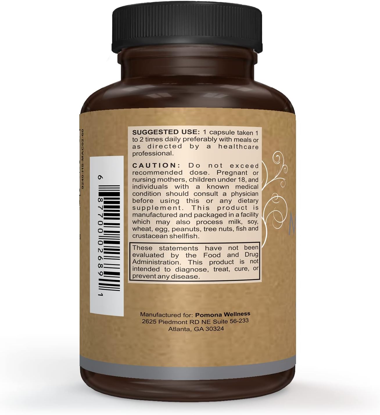 Extra Strength 500mg Magnesium Supplement for Healthy Bones, Sleep, Calm, Muscles, Teeth, Energy, Relaxation - Non-GMO, Vegan - 60 Capsules