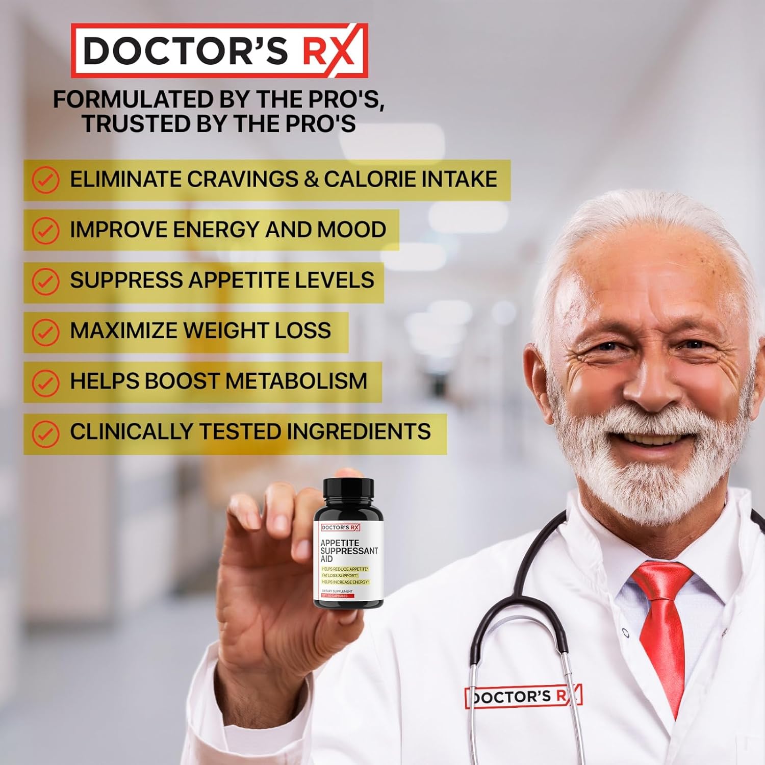 Extra Strength Appetite Suppressant & Metabolism Booster - Lose 40lbs in 60 Days - Weight Loss Pills with 8 Ingredients - 60 Servings