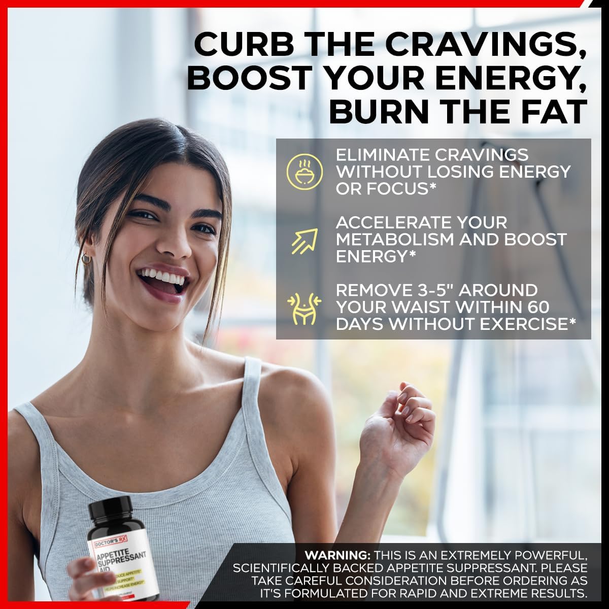 Extra Strength Appetite Suppressant & Metabolism Booster - Lose 40lbs in 60 Days - Weight Loss Pills with 8 Ingredients - 60 Servings