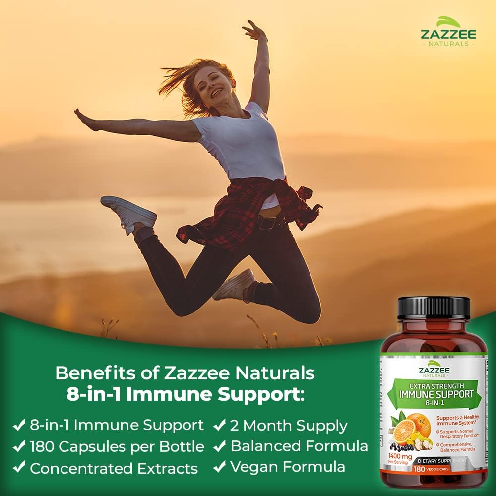 Extra Strength Artemisinin Capsules with 8-in-1 Immune Support Formula by Zazzee