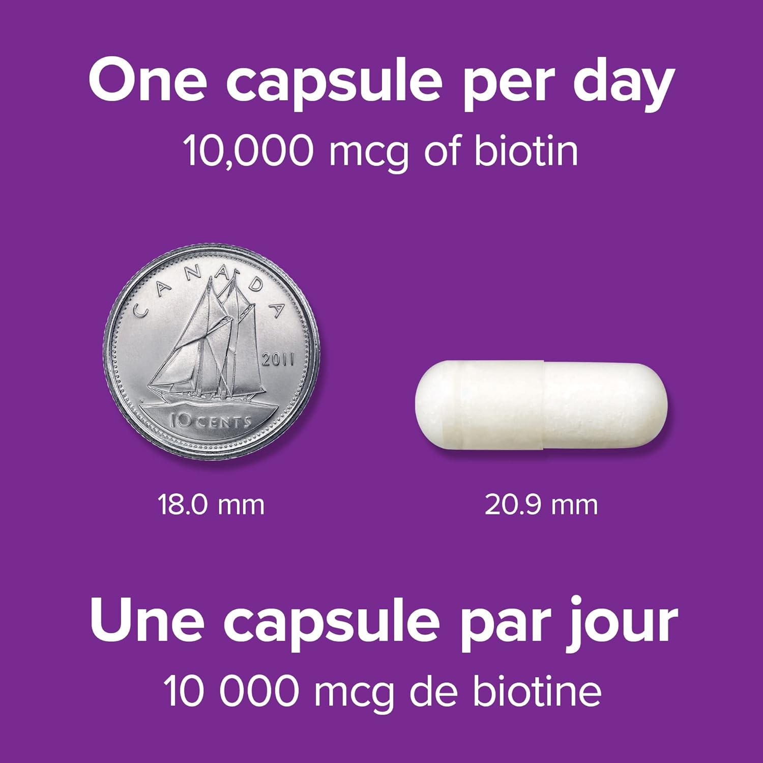 Extra Strength Biotin 10,000 mcg Supplement by Webber Naturals - 120 Capsules