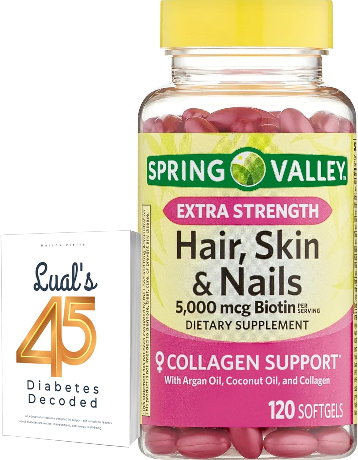 Extra Strength Hair, Skin, and Nails Softgels with Biotin & Collagen Support for Women - 120 Count