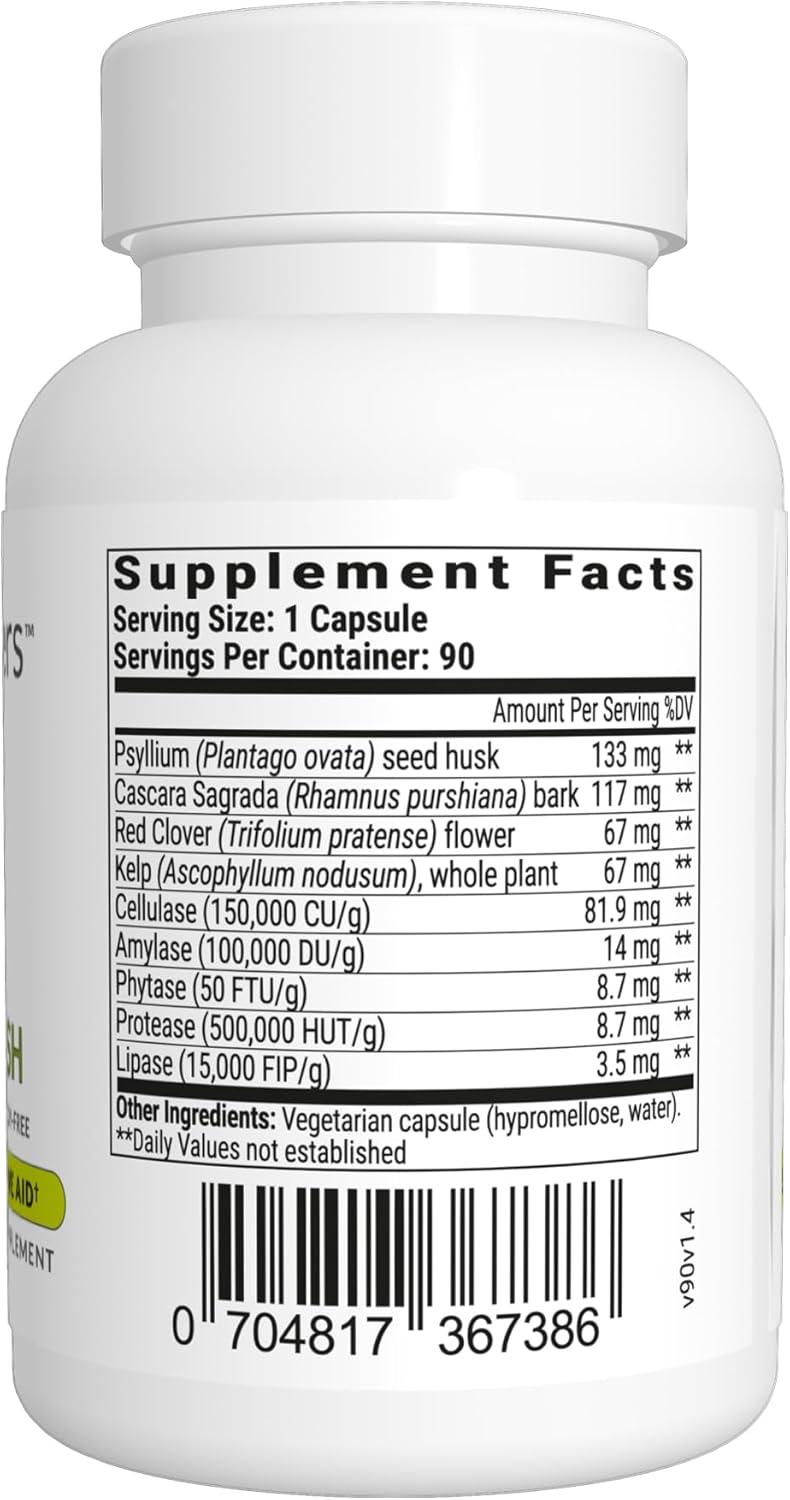 Extra Strength Herbal Power Flush Digestive Cleanse - 90 Capsules for Adults - Eliminate Toxins, Improve Bowel Digestion, and Relieve Bloating Discomfort
