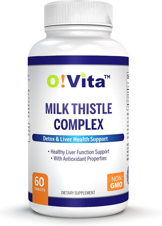 Extra Strength Milk Thistle Complex 450mg for Healthy Liver Function - 60 Vegan Tablets, 2-Month Supply